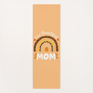 Ein dankbarer Mama Erntedank Regenbogen Fall Leopa Yogamatte