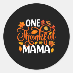 Ein dankbarer Mama Funny Herbst Herbst Erntedank Runder Aufkleber