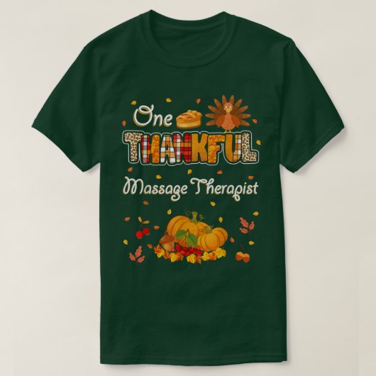 Ein dankbarer Massagetherapeut Herbstdankberg T-Shirt (Design vorne)