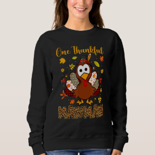 Ein dankbarer Mawmaw Türkei Familie Leopart Thankg Sweatshirt