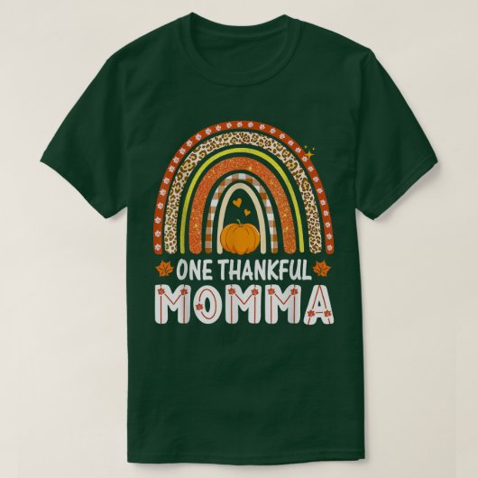 Ein dankbarer Momma Rainbow Leopard Herbst Herbst T-Shirt (Design vorne)