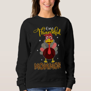 Ein dankbarer Mommom Türkei Familie Leopart Thankg Sweatshirt