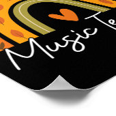 Ein dankbarer Musiklehrer Rainbow Fall Thanksgivi Poster (Ecke)