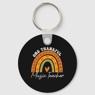 Ein dankbarer Musiklehrer Rainbow Fall Thanksgivi Schlüsselanhänger