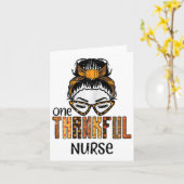 Ein dankbarer Nurse Leopard Bun Erntedank Fall S Karte (Gelbe Blume)