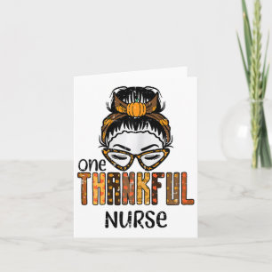 Ein dankbarer Nurse Leopard Bun Erntedank Fall S Karte