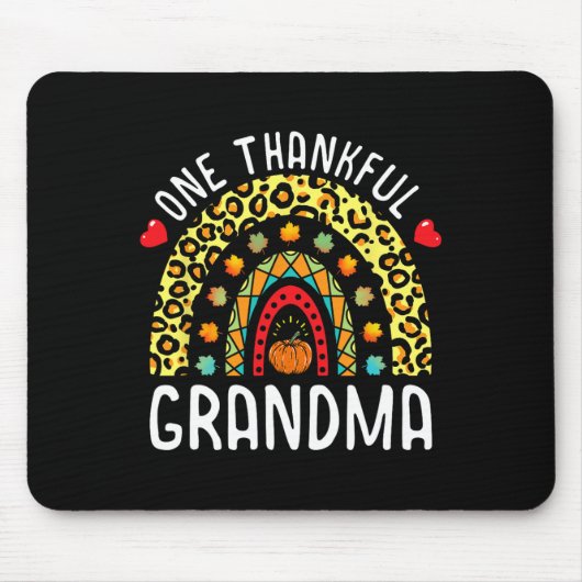 Ein dankbarer Oma-Erntedank Rainbow Leopard Mousepad (Vorne)