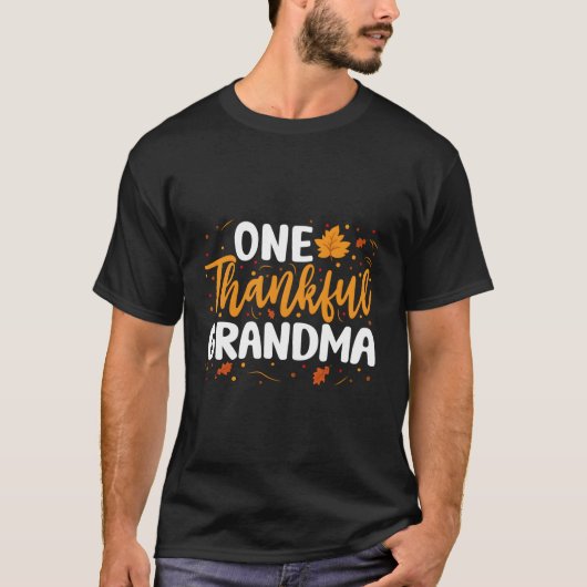 Ein dankbarer Oma Matching Family Fall Thanksgi T-Shirt (Vorderseite)