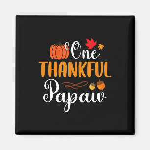 Ein dankbarer Papaw Erntedankfest Herbst Pumpkin H Magnet