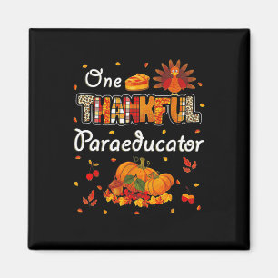 Ein dankbarer Paraeducator Türkei fallen Pumpkin a Magnet