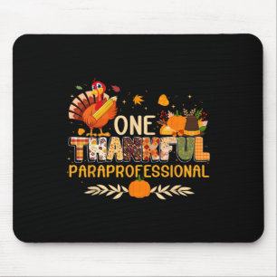 Ein dankbarer Paraprofi der Türkei Herbst Danke Mousepad