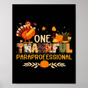 Ein dankbarer Paraprofi der Türkei Herbst Danke Poster