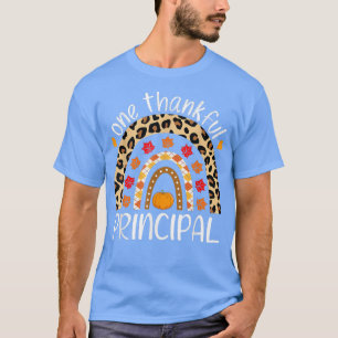 Ein dankbarer Schulleiter Thanksgiving Regenbogen T-Shirt