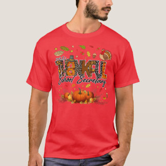 Ein dankbarer Schulsekretär Herbst Thanksgi T-Shirt