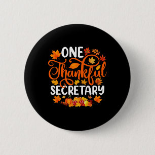 Ein dankbarer Sekretär Funny Fall Herbst Thanksgiv Button