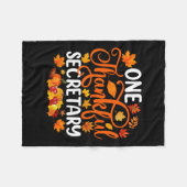 Ein dankbarer Sekretär Funny Fall Herbst Thanksgiv Fleecedecke (Vorderseite (Horizontal))