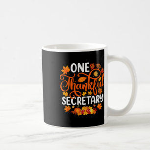 Ein dankbarer Sekretär Funny Fall Herbst Thanksgiv Kaffeetasse