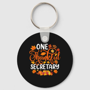 Ein dankbarer Sekretär Funny Fall Herbst Thanksgiv Schlüsselanhänger