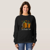 Ein dankbarer Trainer Thanksgiving Leopard Punkte  Sweatshirt (Vorne ganz)