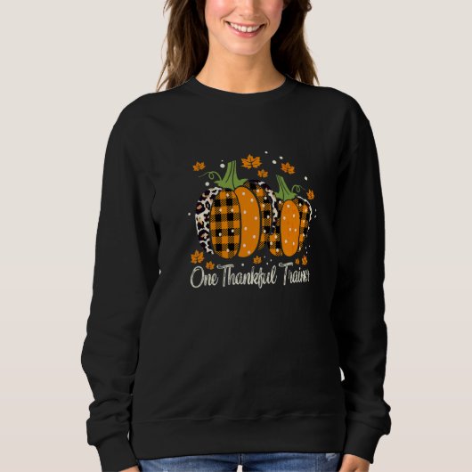Ein dankbarer Trainer Thanksgiving Leopard Punkte  Sweatshirt (Vorderseite)