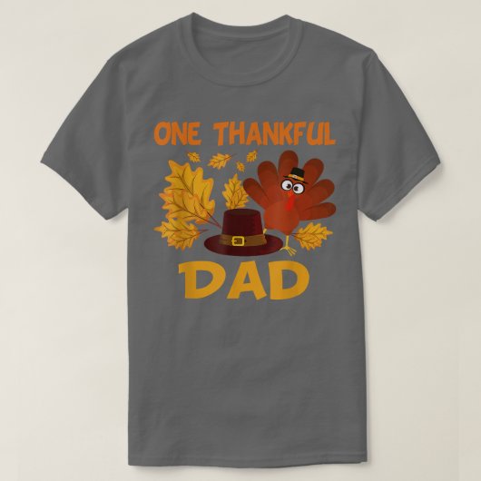 Ein dankbarer Vater Herbst Herbst Türkei Erntedank T-Shirt (Design vorne)