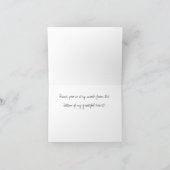 Ein dankbares Herz danken Ihnen zu merken Dankeskarte (Innenseite)