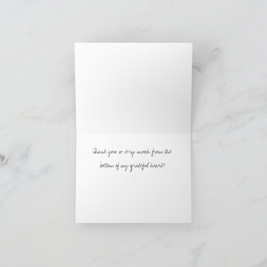 Ein dankbares Herz danken Ihnen zu merken Dankeskarte (Innenseite)