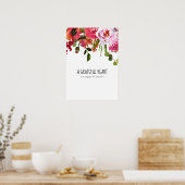 Ein dankbares Herz Inspiration, floral Poster (Küche)