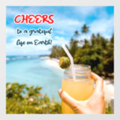 Ein dankbares Leben auf Erden Fensteraufkleber (Blatt)