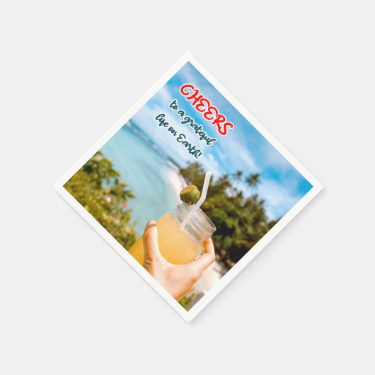 Ein dankbares Leben auf Erden Serviette (Ecke)