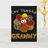 Ein dankbares Oma-Shirt Lustiges Süßes Truthahn Da Karte (Gelbe Blume)