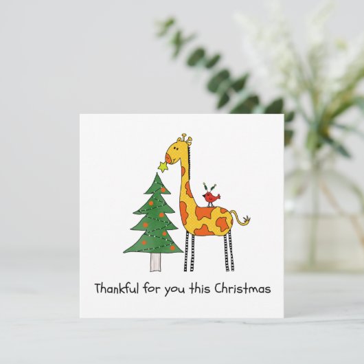 Ein dankbares Weihnachten - Giraffe (Stehend Vorderseite)