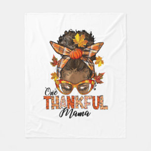 Ein dankenswerter Mama Black Messy Bun Herbst als Fleecedecke