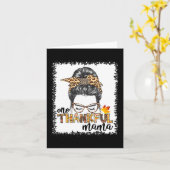 Ein dankenswerter Mama-Messy Bun Herbst Herbst Karte (Gelbe Blume)