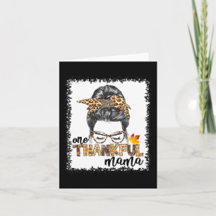 Ein dankenswerter Mama-Messy Bun Herbst Herbst Karte