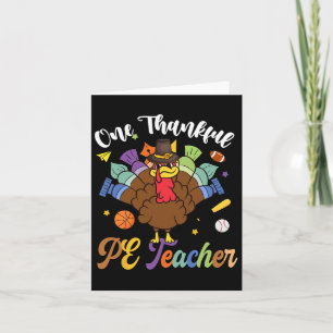 Ein dankenswerter Pe Teacher Türkei glücklich Dank Karte