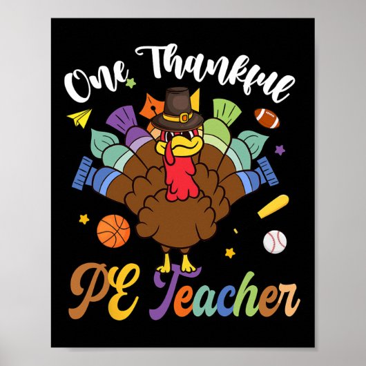 Ein dankenswerter Pe Teacher Türkei glücklich Dank Poster (Vorne)