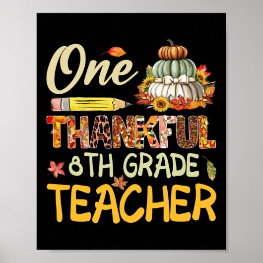 Ein dankenswerter Schulleiter der 8. Klasse - Dank Poster (Vorne)