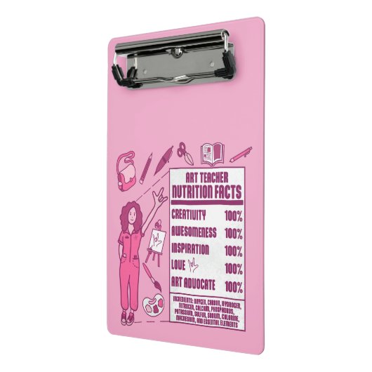 Ein Dankeschön an Kunstlehrer - Perfektes Geschenk Mini Klemmbrett (Gewinkelt2)