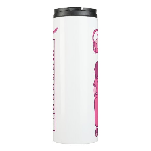 Ein Dankeschön an Kunstlehrer - Perfektes Geschenk Thermosbecher (Rückseite)