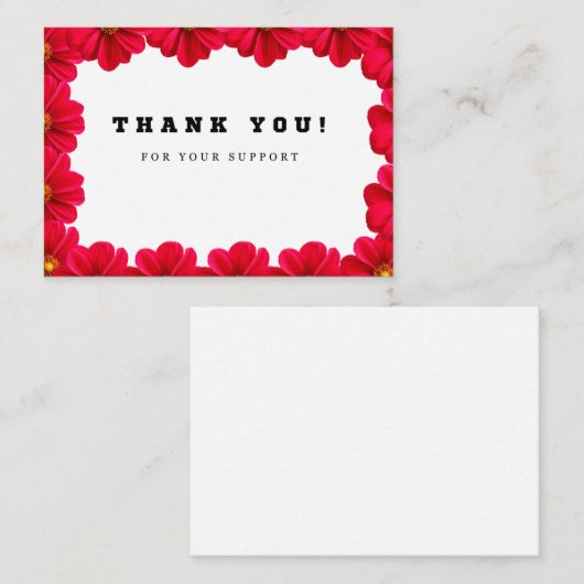 Ein Dankeschön Begleitkarte (Vorne/Hinten)