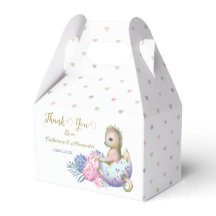 Ein Dankeschön mit einem niedlichen Babyduschdrach