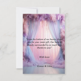 Ein Dankeschön, so süß wie das Baby-Lächeln Dankeskarte