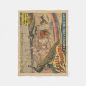 Ein Darstellender Zebu und Pfau mit Clowntrainer Fleecedecke (Vorderseite)