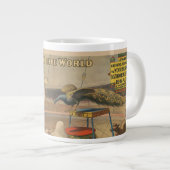 Ein Darstellender Zebu und Pfau mit Clowntrainer Jumbo-Tasse (Vorderseite Rechts)