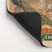 Ein Darstellender Zebu und Pfau mit Clowntrainer Mousepad (Ecke)