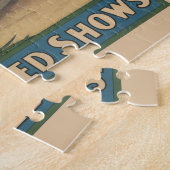 Ein Darstellender Zebu und Pfau mit Clowntrainer Puzzle (Seite)