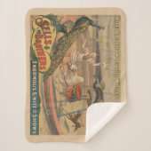 Ein Darstellender Zebu und Pfau mit Clowntrainer Sherpadecke (Vorderseite)