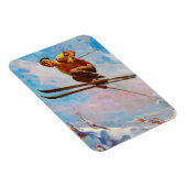 Ein Dashing Skier von Endre Hollos Magnet (Rechte Seite)