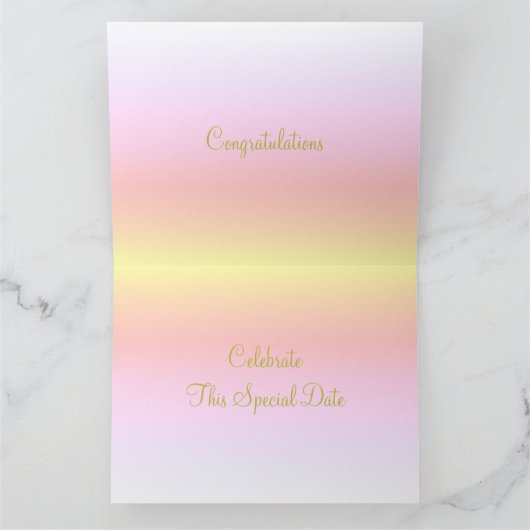 Ein Datum zum Feiern der glücklichen Jubiläumskart Karte (Innenseite)